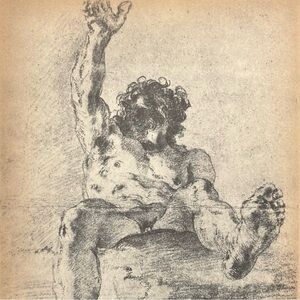 FOUNTAIN STUDY Giovanni Gian Lorenzo Bernini Fine Art Print Antique Vintage 40’s